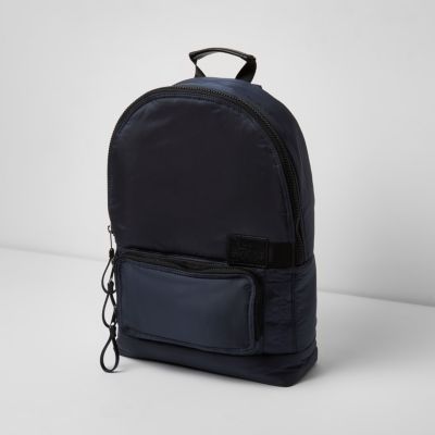 Navy blue puffer backpack